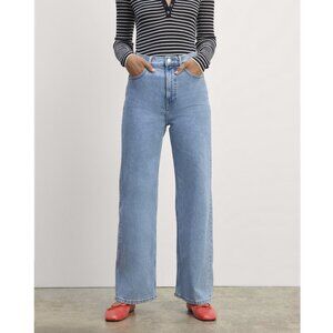NWT $128 EVERLANE WAY HIGH SAILOR JEANS - LIGHT WASH - SIZE 23 / 29.5 LENGTH
